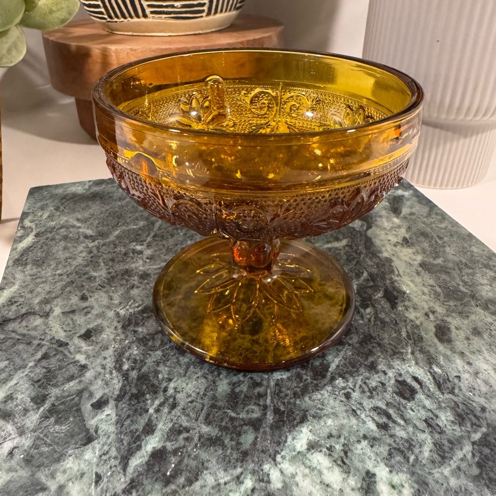 Indiana Tiara Vintage Amber Gold Fairy Lamp Light Candle Holder